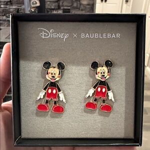 BaubleBar Disney Mickey Mouse Earrings - Red and Black